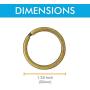 Flat Key Rings Key Chain Metal Split Ring 40pcs (Round 1.25 Inch Diameter), for Home Car Keys Organization, Arts & Crafts, Lanyards, Lead Free Colored (Black, Silver, Gold, Copper, Antique Brass)