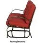 Patio Glider Bench Loveseat Outdoor Cushioed 2 Person Rocking Seating Patio Swing Chair, Brick Red Patio Glider Bench Loveseat Outdoor Cushioed 2 Person Rocking Seating Patio Swing Chair, Brick Red