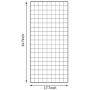 Pulatree Grid Photo Wall, Wire Wall Grid Panel for Photo Hanging Display Metal Grid Wall Decor Organizer Mesh Panels Display Wall Storage 37.4 x 17.7 inch - Black