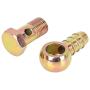 X AUTOHAUX 2 Sets 16mm Banjo Hose Barb Bolt Fitting Banjo Bolt Washer for Car Motorcycle Metal
