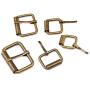 ◕‿◕ Swpeet 50 Pcs Bronze Assorted Multi-Purpose Metal Roller Buckles for Belts Hardware Bags Ring Hand DIY Accessories - 1/2 Inch, 5/8 Inch, 3/4 Inch, 1 Inch, 1-1/4 Inch