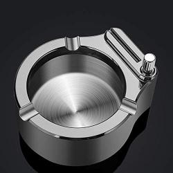 Yutone Retro Metal Ashtray,Ten Thousand Match Lighter Multifunction Ashtray,Great Gift for Father Husband Boyfriend