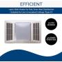 Broan-NuTone 655 Bath Fan and Light with Heater, 70 CFM 4.0 Sones, White Plastic Grille