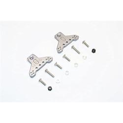 Axial SMT10 Grave Digger Upgrade Parts (AX90055) Aluminum Front/Rear Adjustable Shock Mount - 1Pr Set Gray Silver