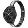 TOYOUTHS Stylish Strap Compatible with Samsung Galaxy Watch 42mm Bands Women Replacement Slim Wristband for Galaxy Active 2 40mm 44mm/Gear S2 Classic/Gear Sport Stainless Steel Metal+Leather