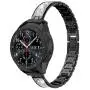 TOYOUTHS Stylish Strap Compatible with Samsung Galaxy Watch 42mm Bands Women Replacement Slim Wristband for Galaxy Active 2 40mm 44mm/Gear S2 Classic/Gear Sport Stainless Steel Metal+Leather