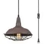 AXILAND Farmhouse Industrial Lighting Fixture Plug in Pendant Metal Hanging Lights AXILAND Farmhouse Industrial Lighting Fixture Plug in Pendant Metal Hanging Lights