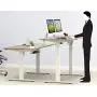 SHW 55-Inch Large Electric Height Adjustable Computer Desk, 55 x 28 Inches, Oak SHW 55-Inch Large Electric Height Adjustable Computer Desk, 55 x 28 Inches, Oak
