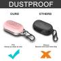 HALLEAST for Galaxy Buds Case Cover 2019, Galaxy Buds+ Plus 2020, TPU Full Protective Skin with Keychain Compatible Samsung Galaxy Buds Wireless Earbuds Accessories, Cute Pink