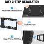 Mounting Dream UL Listed TV Mount for Most 37-70 Inches TVs, Universal Tilt TV Wall Mount Fits 16'', 18'', 24'' Studs with Loading 132 lbs & Max VESA 600x400mm,Low Profile Wall Mount Bracket MD2268-LK