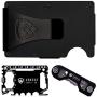 Armour Supply Co. RFID Blocking Wallet For Men With Money Clip, Multitool & Key Holder (Black Titanium)