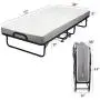 Milliard Diplomat Folding Bed – Twin Size - with Luxurious Memory Foam Mattress and a Super Strong Sturdy Frame – 75” x 38 Milliard Diplomat Folding Bed – Twin Size - with Luxurious Memory Foam Mattress and a Super Strong Sturdy Frame – 75” x 38