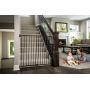 Regalo 2-in-1 Extra Tall Easy Swing Stairway and Hallway Walk Through Baby Gate, Black
