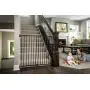 Regalo 2-in-1 Extra Tall Easy Swing Stairway and Hallway Walk Through Baby Gate, Black