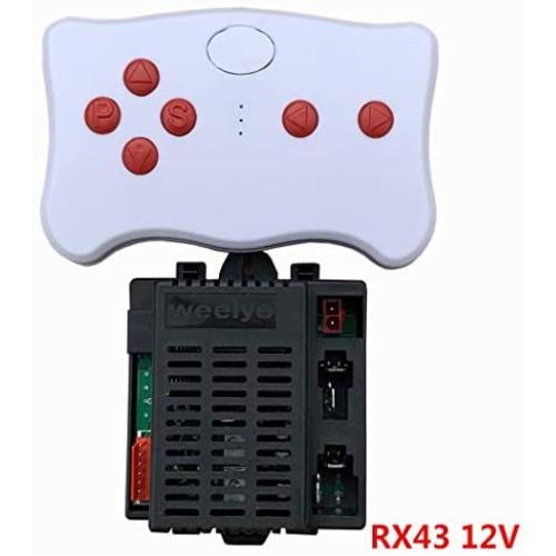 wellye RX43 12V Kids Powered Ride on car 2.4G Bluetooth Remote Control and Receiver Kit Controller Control Box Accessories for Children Electric Ride On Car Replacement Parts