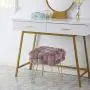 Ornavo Home Mirage Modern Contemporary Square Woven Upholstered Velvet Ottoman with Gold Metal Legs - Blush Ornavo Home Mirage Modern Contemporary Square Woven Upholstered Velvet Ottoman with Gold Metal Legs - Blush