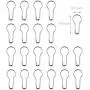 Floranea 100 Pcs 0.8 Inch Safety Pins Bulb Guard Metal Small Calabash for Knitting Stitch Markers Sewing Quilting DIY Clothing Craft Making Home Accessories (Silver) Floranea 100 Pcs 0.8 Inch Safety Pins Bulb Guard Metal Small Calabash for Knitting Stitch Markers Sewing Quilting DIY Clothing Craft Making Home Accessories (Silver)