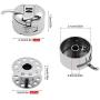 Homgaty 4 Pieces Sewing Machine Bobbin Case Bobbin Holder with 30 Pieces Metal bobbins for Brother, Janome, Singer, Kenmore Ect Front Loading Class 15 Machines