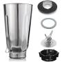 Blendin 5 Cup Replacement Stainless Steel Jar Set, Compatible with Oster & Osterizer Blenders