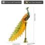 Piececool 3D Metal Model Kits-Colorful Peacock DIY 3D Metal Puzzle for Adults, Great Birthday Gifts