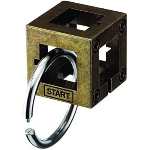 BePuzzled Box Hanayama Cast Metal Brain Teaser Puzzle (Level 2) Puzzles For Kids & Adults Ages 12 & Up