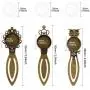 Glarks 12-Pieces Mixed Metal Antique Bronze Bookmark Sets, 6 Styles Round and Oval Alloy Trays and Glass Cabochons for Reading Gift Crafting DIY Book Marker Making Glarks 12-Pieces Mixed Metal Antique Bronze Bookmark Sets, 6 Styles Round and Oval Alloy Trays and Glass Cabochons for Reading Gift Crafting DIY Book Marker Making
