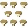 RZDEAL 1-1/10'' Solid Brass Knobs Shoe Cabinets Knob and Pulls Brushed Gold Hexagon Handles for Dresser Drawer (8Pcs) RZDEAL 1-1/10'' Solid Brass Knobs Shoe Cabinets Knob and Pulls Brushed Gold Hexagon Handles for Dresser Drawer (8Pcs)