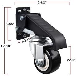 SPACECARE Workbench Stepdown Caster, 600 Lbs Capacity Set of 4 Durable Heavy Duty Steel Wheels for Workbenches Tables and Equipments [New Version]