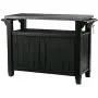 Keter Unity XL Portable Outdoor Table and Storage Cabinet with Hooks for Grill Accessories-Stainless Steel Top for Patio Kitchen Island or Bar Cart, Dark Grey Keter Unity XL Portable Outdoor Table and Storage Cabinet with Hooks for Grill Accessories-Stainless Steel Top for Patio Kitchen Island or Bar Cart, Dark Grey