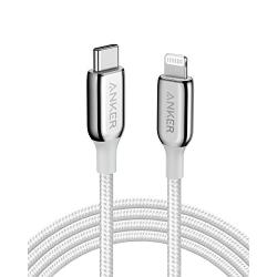 Anker USB C to Lightning Cable Powerline+ III(6 ft, Silver) [MFi Certified] Lightning Cable for iPhone 11/11 Pro Max/X/XS/XR/XS Max / 8 Plus, Supports Power Delivery