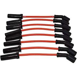 A-Team Performance Silicone Spark Plug Wires Compatible with GMC Chevy Car 8'' Vortec LS LS1 LS2 LS3 LS6 LS7 4.8L 5.3L 5.7L 6.0L 6.2L 7.0L 1999-2014 Red 8.0mm