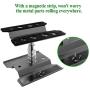 RC Car Work Stand Repair Workstation Tools Aluminum 360 Degree Rotation Lift Or Lower for 1/12 1/10 1/8 Scale Cars Trucks (Black)