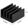 Mudder 8 Piece Black Aluminum Heatsink Cooler Cooling Kit for Raspberry Pi 3, Pi 2, Pi Model B+