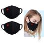 Fashion Cute Heart Face Protection - Unisex Cotton Dustproof Mouth Protection - Reusable Warm Windproof for Outdoor Activities