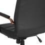 Flash Furniture Mid-Back Black LeatherSoft Executive Swivel Office Chair with Rose Gold Frame and Arms