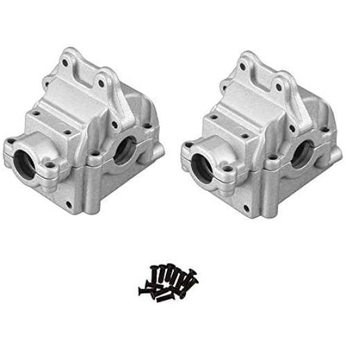 JVSISM 2Pcs Metal Wave Box Gear Box Upper and Lower Cover 144001-1254 for 1/14 WLtoys 144001 RC Car Spare Parts,Silver