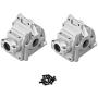 JVSISM 2Pcs Metal Wave Box Gear Box Upper and Lower Cover 144001-1254 for 1/14 WLtoys 144001 RC Car Spare Parts,Silver