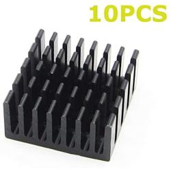 Gumps grocery 10PCS Radiating Fan 20x20x10mm Black Slot Routing CPU Cooling Fin Heat Sink