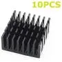 Gumps grocery 10PCS Radiating Fan 20x20x10mm Black Slot Routing CPU Cooling Fin Heat Sink