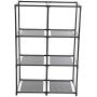Function Home 6 Drawer Storage Organizer, Fabric Chest Cabinet, 3 Tier Metal Shelves with 6 Non-Woven Collapsible Bins, Organizer Tower Unit for Storing Clothing Documents Books Towels in Turquoise