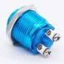 Twidec / 16mm Waterproof Blue Metal Shell Momentary Raised Top Push Button Switch 3A/12~250V SPST 1NO Start Button for car Modification Switch（Quality Assurance for 1 Years） M-16-BU-G
