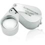 20X Illuminated Jeweler LED UV Lens Loupe Magnifier with Metal Construction and Optical Glass, with Kare and Kind Retail Package (20X x 21 mm, Silver)