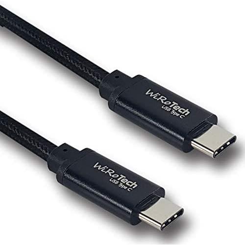 USB C Cable, WiRoTech Black USB-C to USB-C Fast Charging Cable (1 Foot, Black)