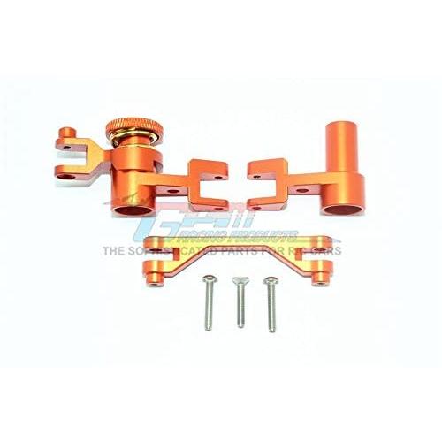 GPM for Traxxas Unlimited Desert Racer 4X4 (#85076-4) Upgrade Parts Aluminum Steering Assembly - 1 Set Orange