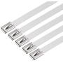 uxcell 12 Inch Stainless Steel Cable Zip Ties 0.4 Inch Width Metal Exhaust Wrap 30pcs