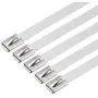 uxcell 35 Inch Stainless Steel Cable Zip Ties 0.5 Inch Width Metal Exhaust Wrap 15pcs