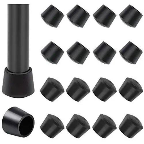 Sopito Chair Leg Tips Caps 7/8 Inch Rubber Table Chair Leg Caps,16 PCS Black