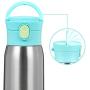 Secura Vacuum Insulated Stainless Steel Straw Water Bottle with Handle, 350ml 12oz, Green
