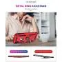 Military Grade Drop Impact for iPhone Xs Max Case 6.5 inch Metal Rotating Ring Kickstand Holder Built-in Magnetic Car Mount Armor Heavy Duty Shockproof Cover for iPhone Xs Max Phone Case (Red)