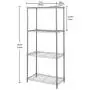 JEROAL 4-Tier Wire Shelving, Metal Wire Shelf Storage Rack, Durable Organizer Unit Perfect for Kitchen Garage Pantry Organization in Grey,21Wx14 Dx46.5 H JEROAL 4-Tier Wire Shelving, Metal Wire Shelf Storage Rack, Durable Organizer Unit Perfect for Kitchen Garage Pantry Organization in Grey,21Wx14 Dx46.5 H